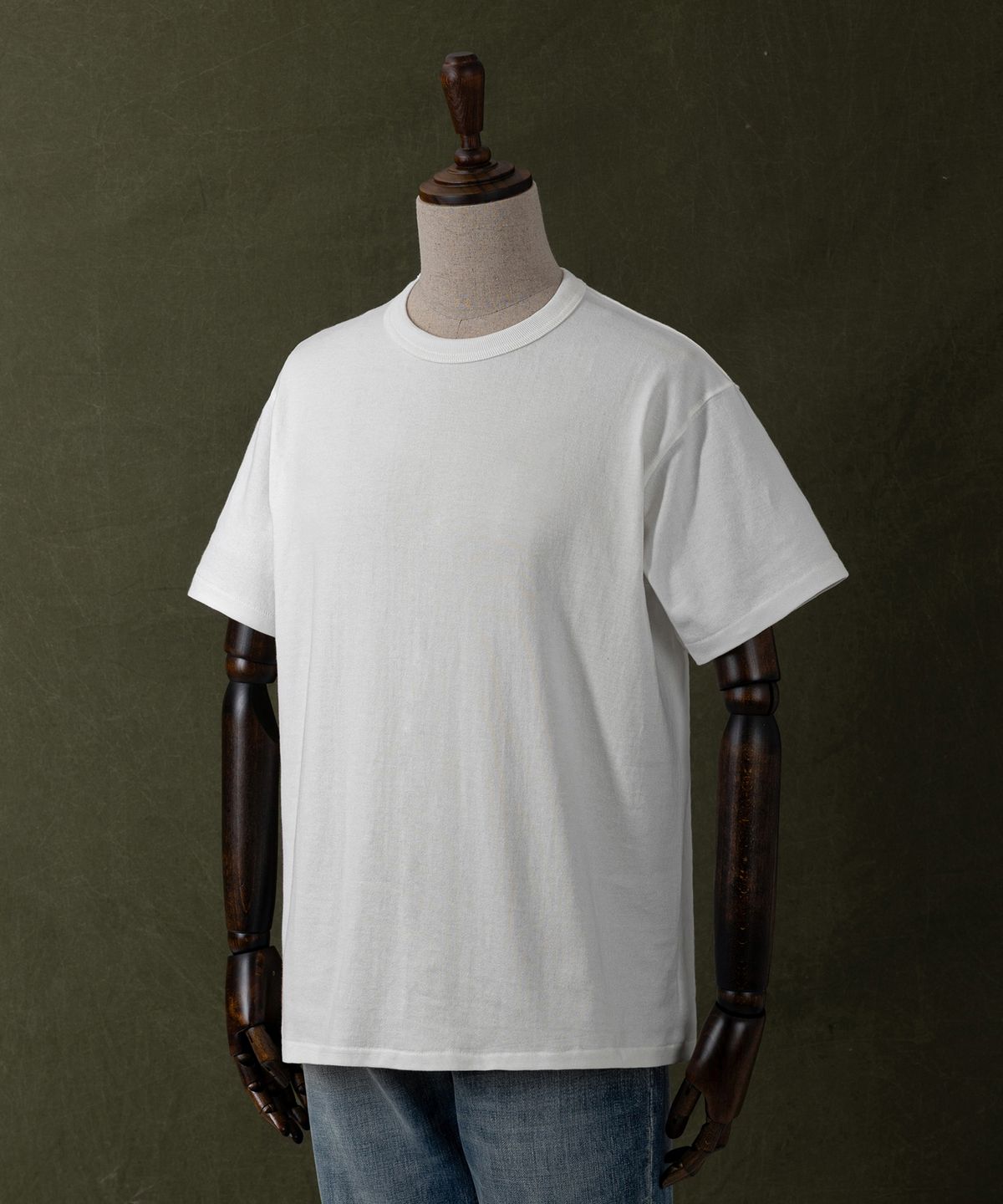 아웃스탠딩(OUTSTANDING) JAPANESE TENJIKU JERSEY TUBULAR TEE_OFF WHITE