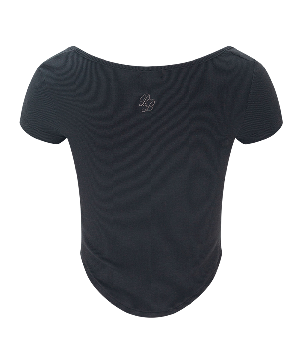 플리즈노팔로우(PLEASENOFOLLOW) Kaya Button Shirring Short Sleeve Top (Charcoal)