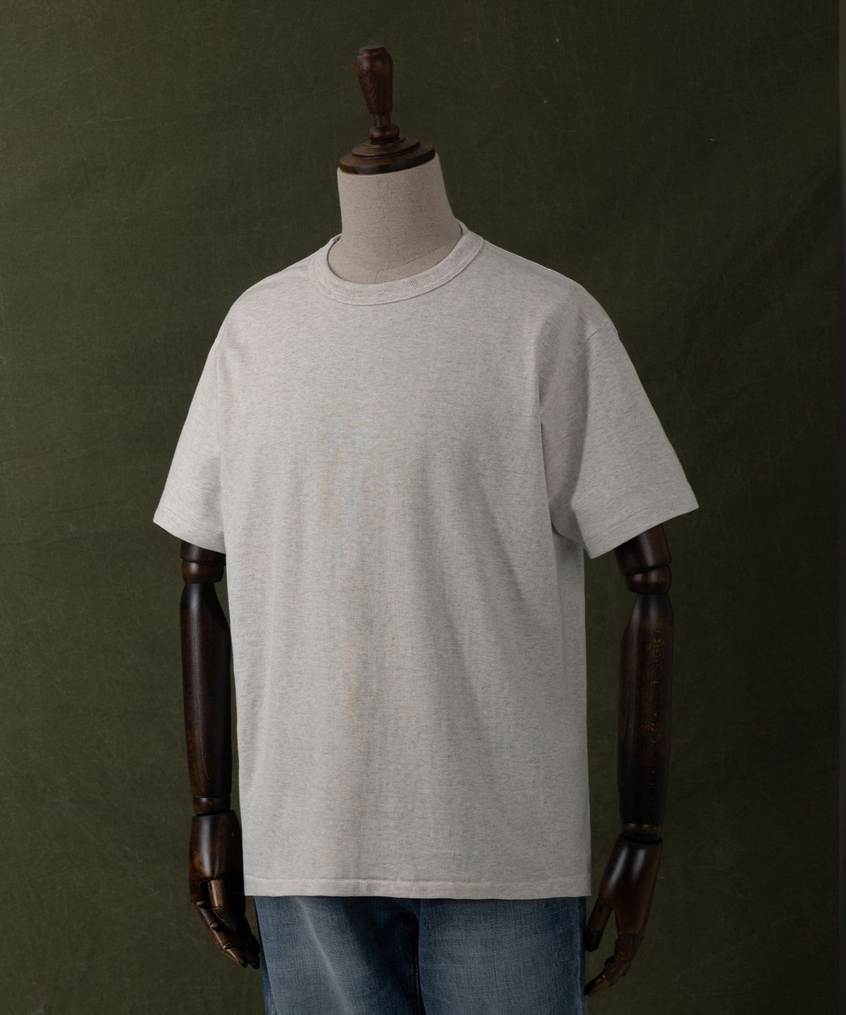 아웃스탠딩(OUTSTANDING) JAPANESE TENJIKU JERSEY TUBULAR TEE_1%OATMEAL