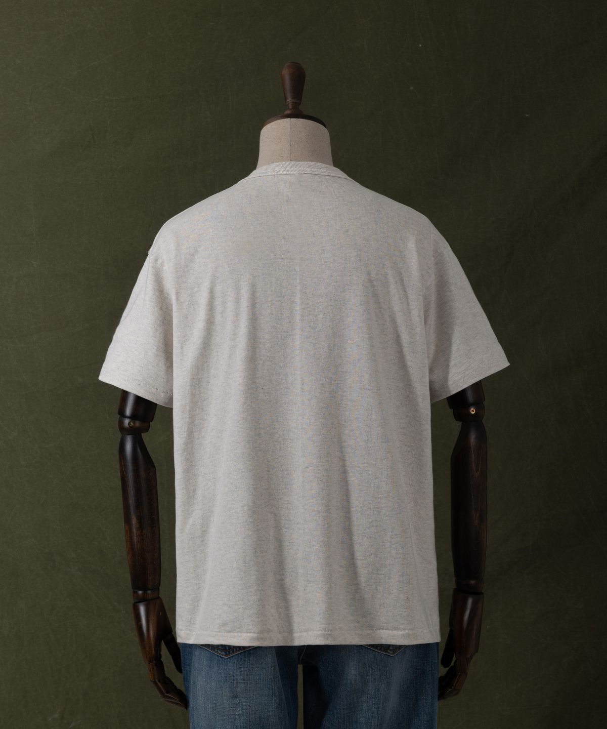 아웃스탠딩(OUTSTANDING) JAPANESE TENJIKU JERSEY TUBULAR TEE_1%OATMEAL