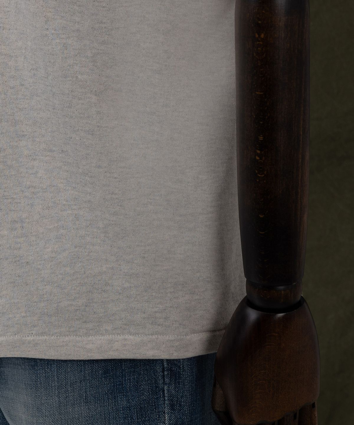 아웃스탠딩(OUTSTANDING) JAPANESE TENJIKU JERSEY TUBULAR TEE_1%OATMEAL