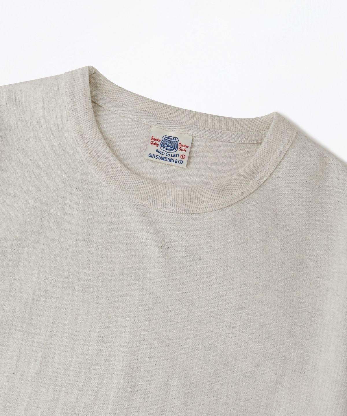 아웃스탠딩(OUTSTANDING) JAPANESE TENJIKU JERSEY TUBULAR TEE_1%OATMEAL
