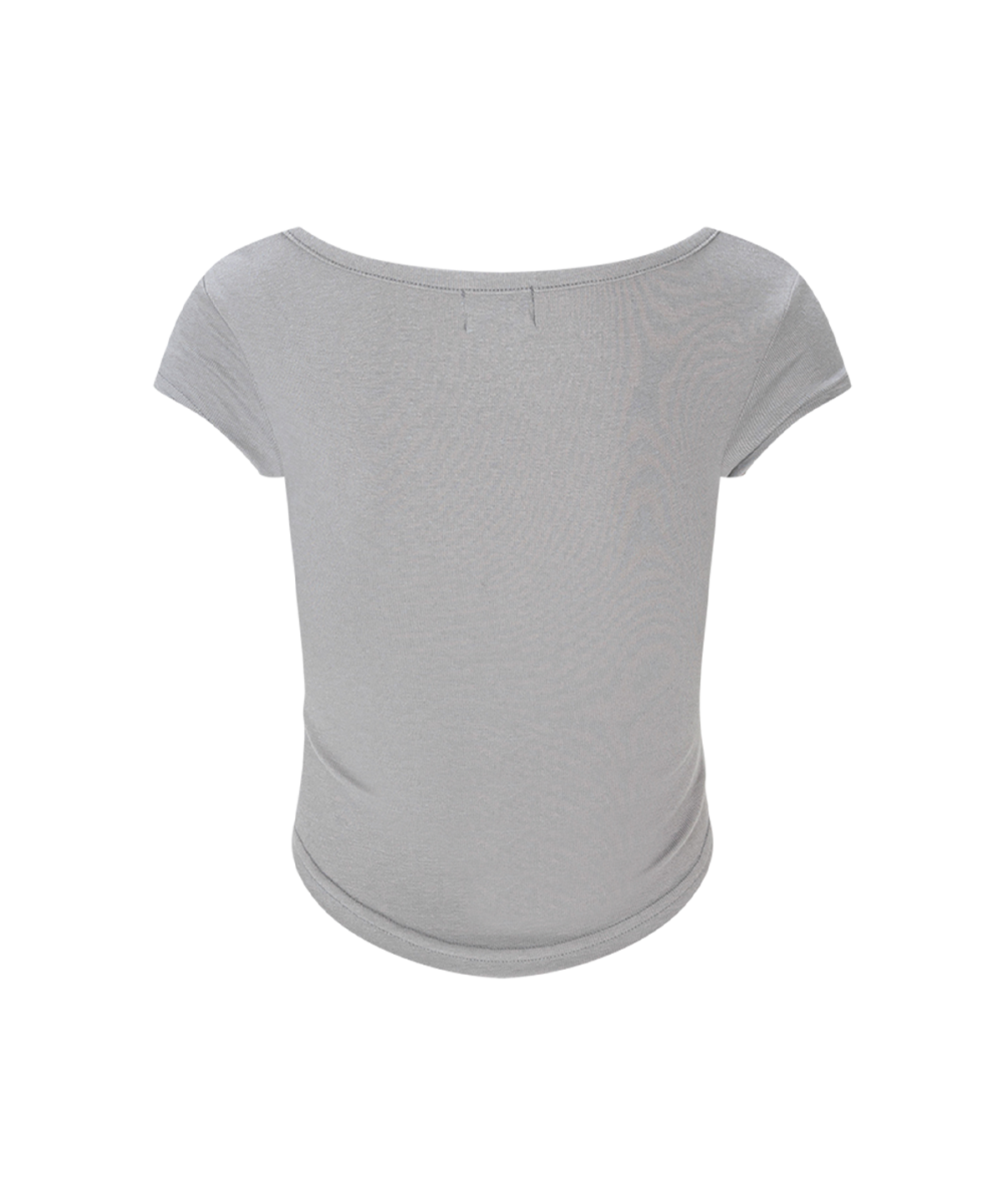 플리즈노팔로우(PLEASENOFOLLOW) Vera Lace Shirring Short Sleeve Top (Ash Grey)