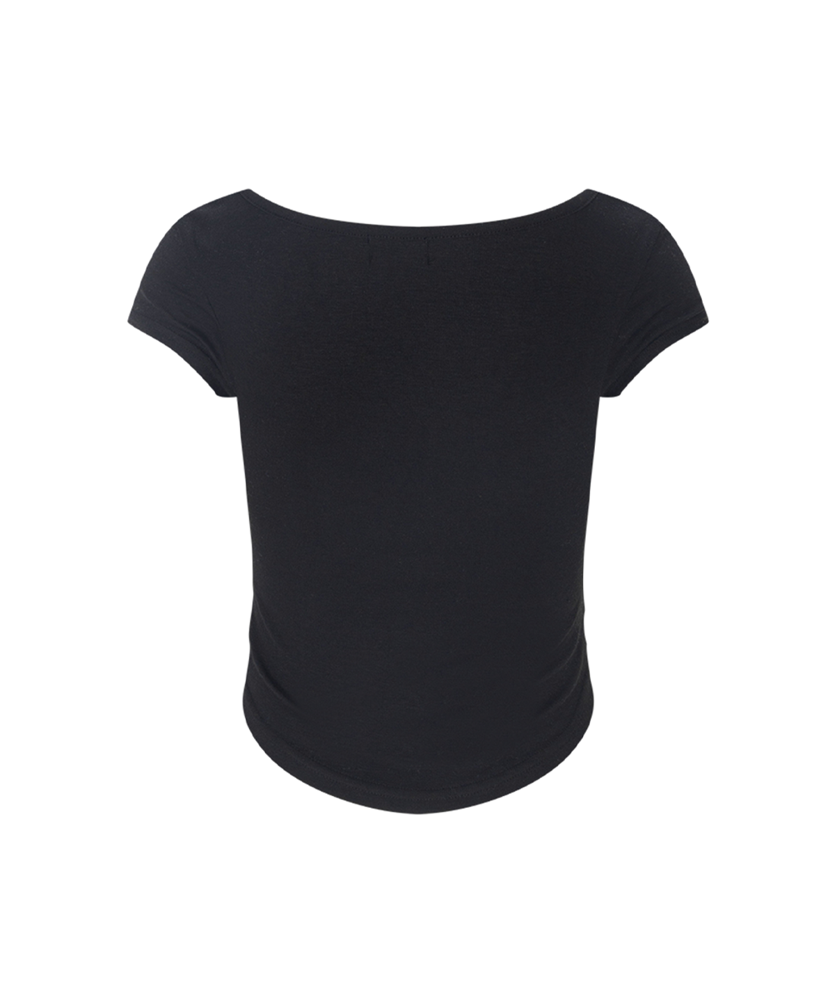플리즈노팔로우(PLEASENOFOLLOW) Vera Lace Shirring Short Sleeve Top (Black)