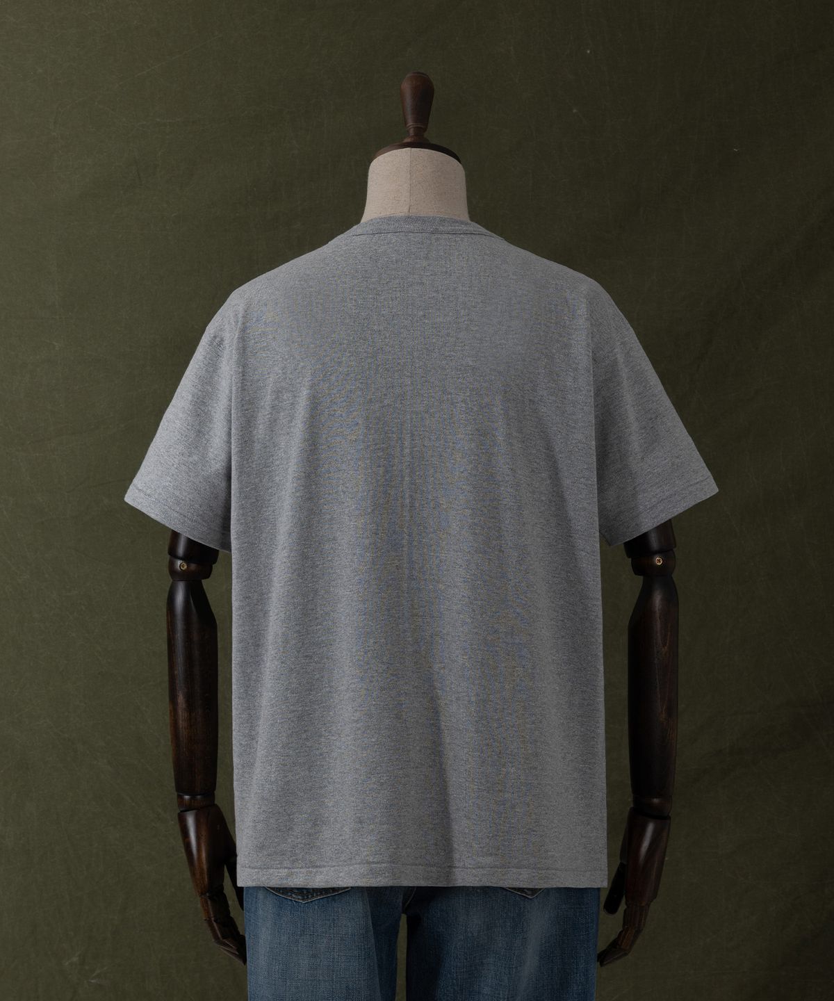 아웃스탠딩(OUTSTANDING) JAPANESE TENJIKU JERSEY TUBULAR TEE_MELANGE GRAY