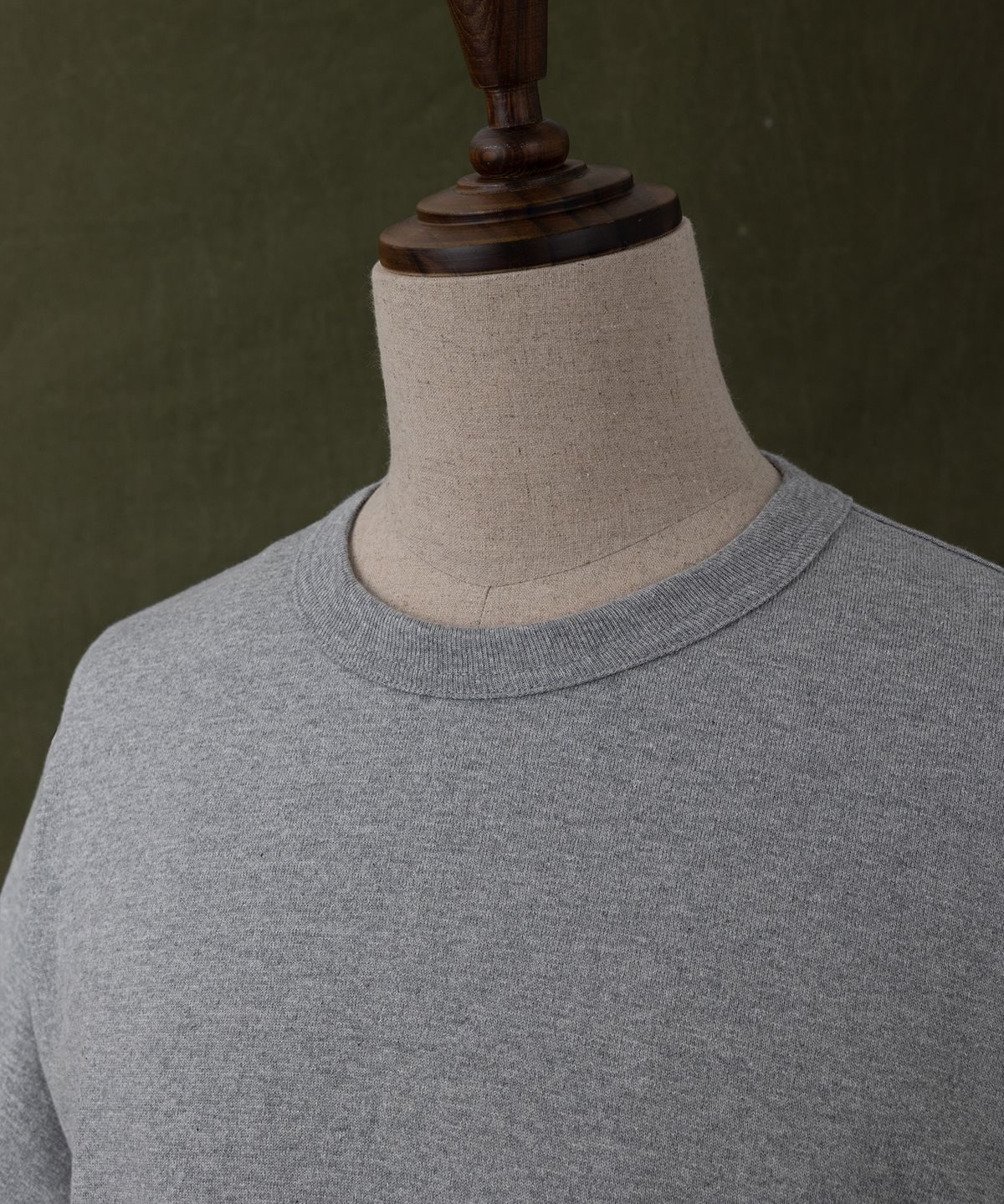 아웃스탠딩(OUTSTANDING) JAPANESE TENJIKU JERSEY TUBULAR TEE_MELANGE GRAY