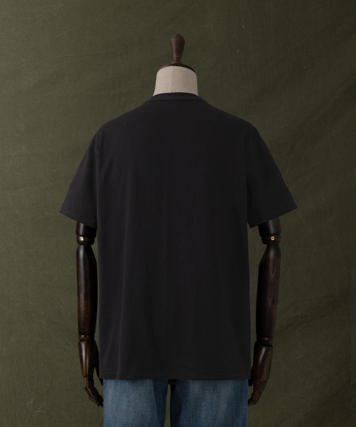 아웃스탠딩(OUTSTANDING) JAPANESE TENJIKU JERSEY TUBULAR TEE_ASH BLACK