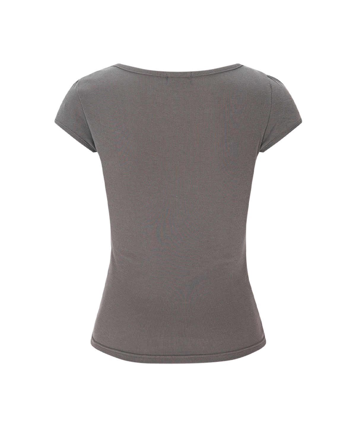 플리즈노팔로우(PLEASENOFOLLOW) Heren Corset Short Sleeve Top (Mocha Grey)