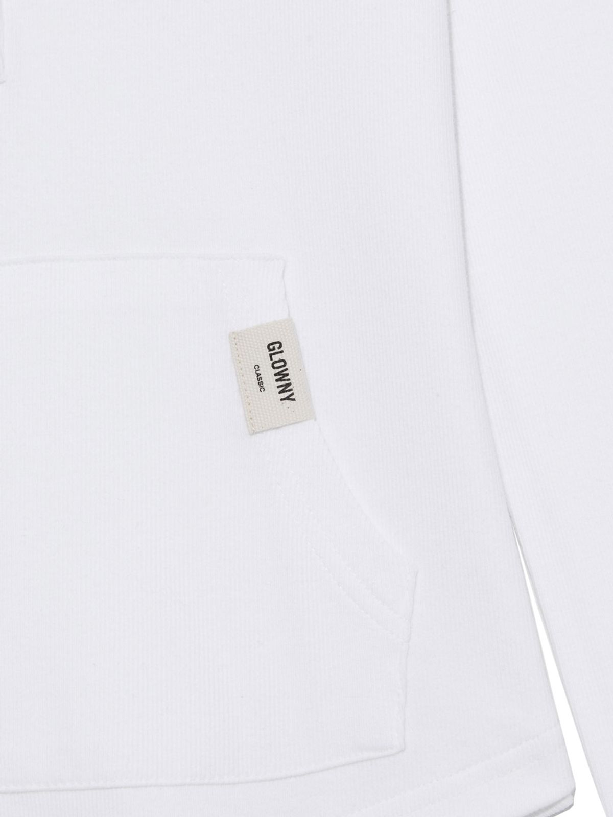 글로니(GLOWNY) G FINE BUTTON HOODIE (WHITE)