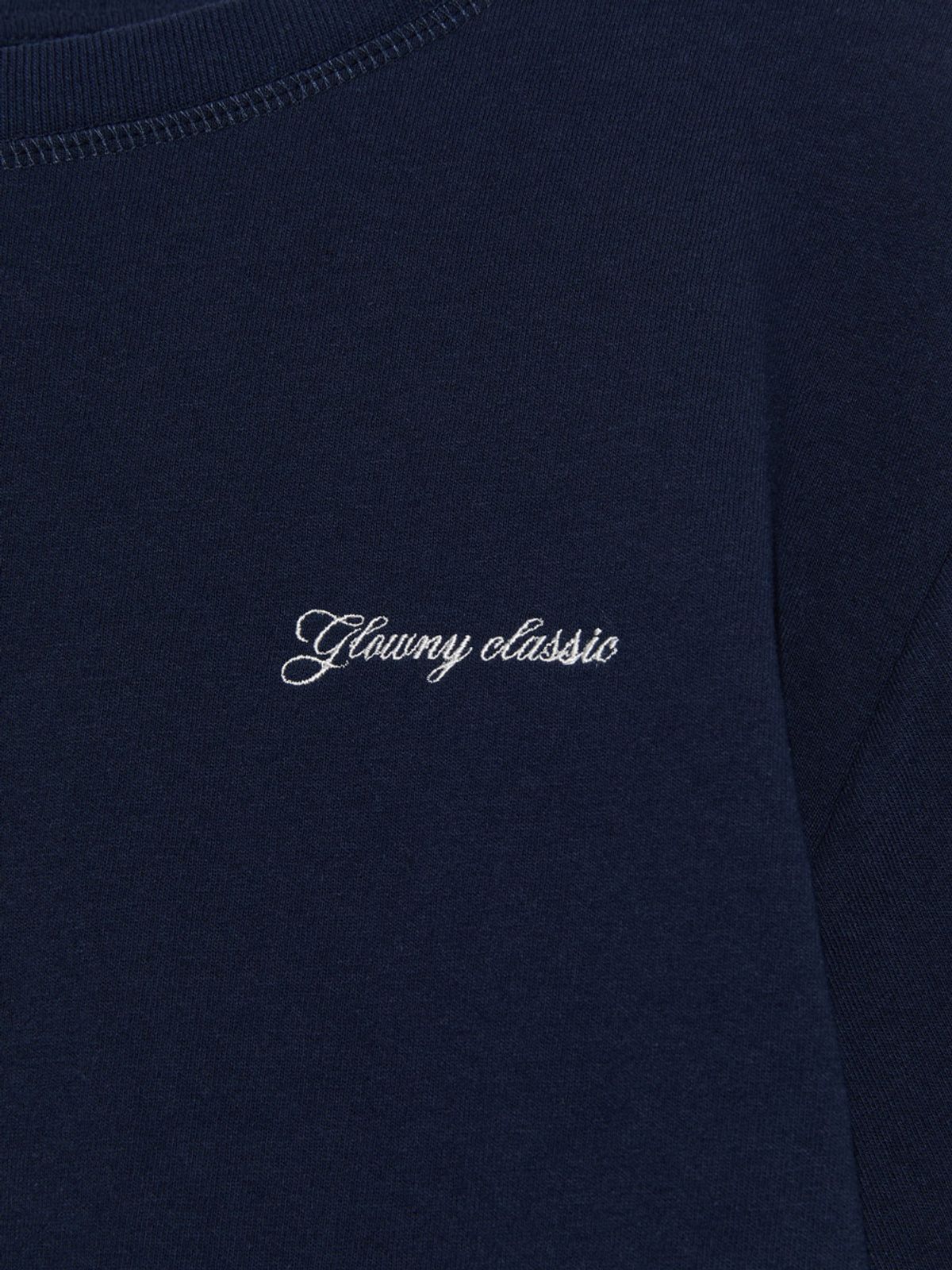 글로니(GLOWNY) G DOUBLE SLEEVE LETTER TEE (NAVY)