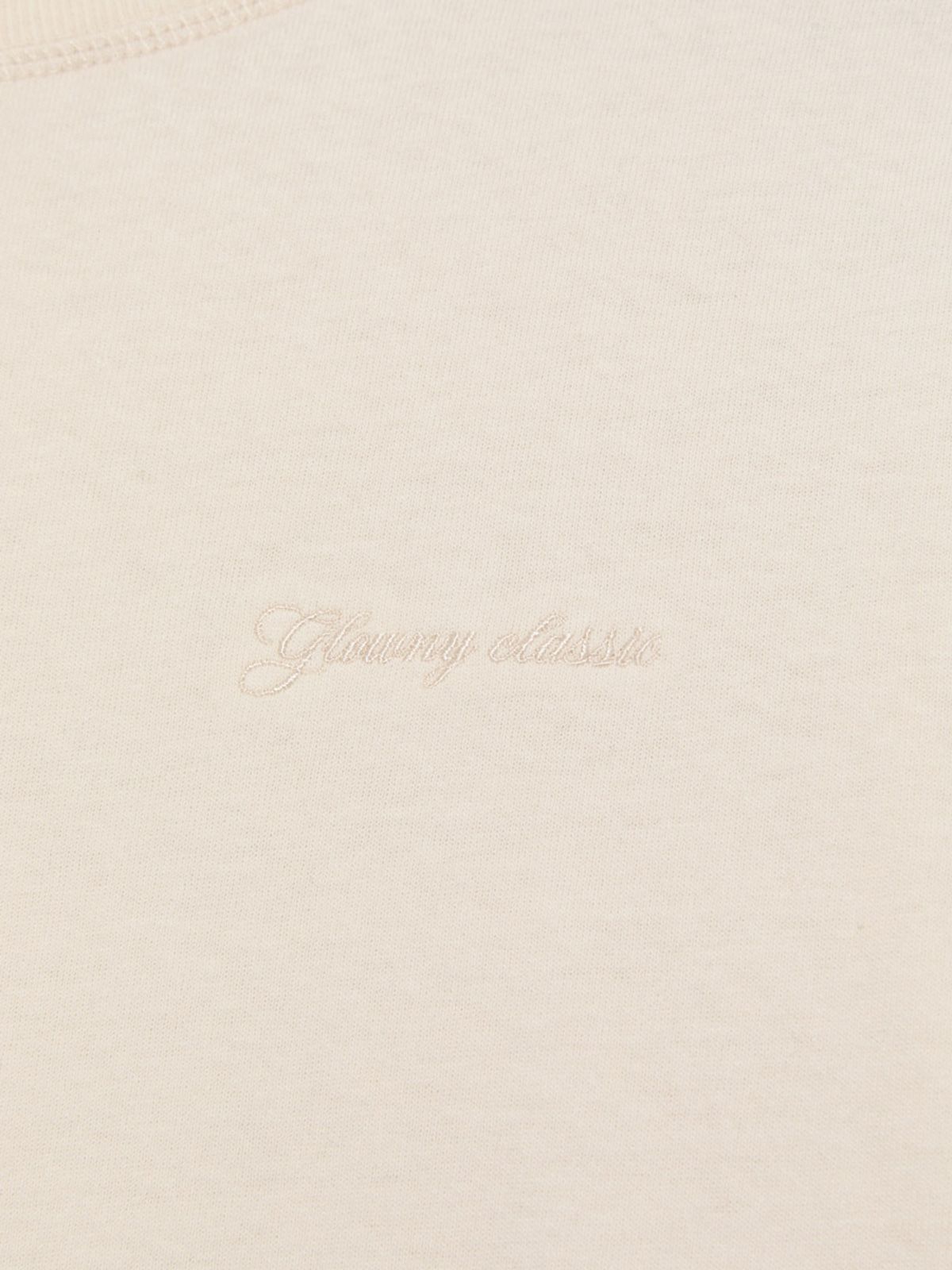 글로니(GLOWNY) G DOUBLE SLEEVE LETTER TEE (IVORY)