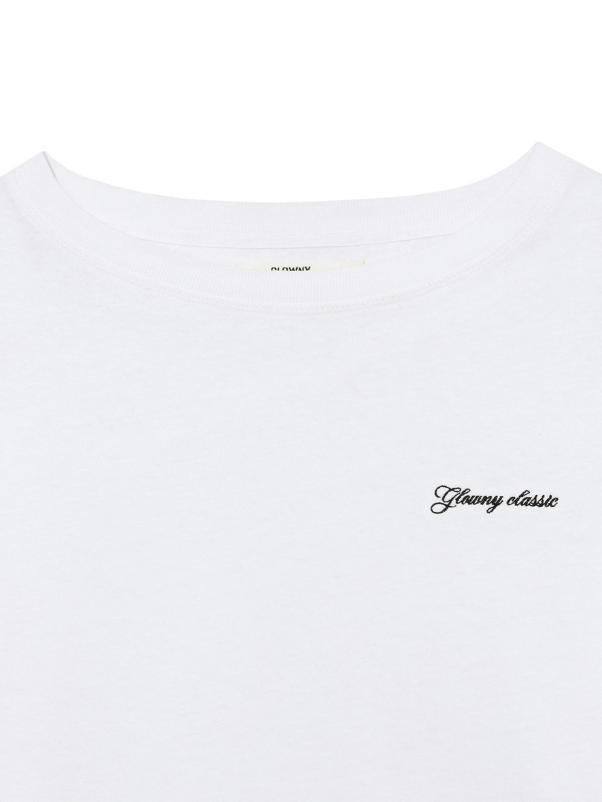 글로니(GLOWNY) G DOUBLE SLEEVE LETTER TEE (WHITE)