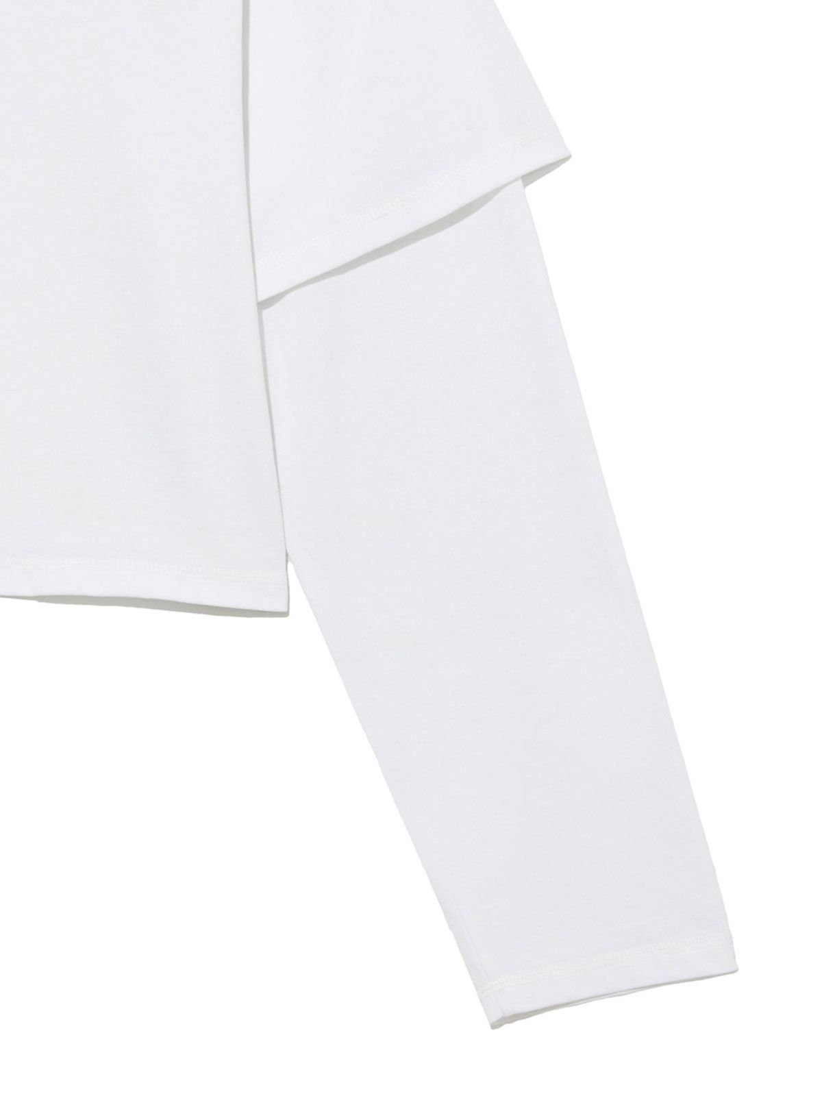 글로니(GLOWNY) G DOUBLE SLEEVE LETTER TEE (WHITE)
