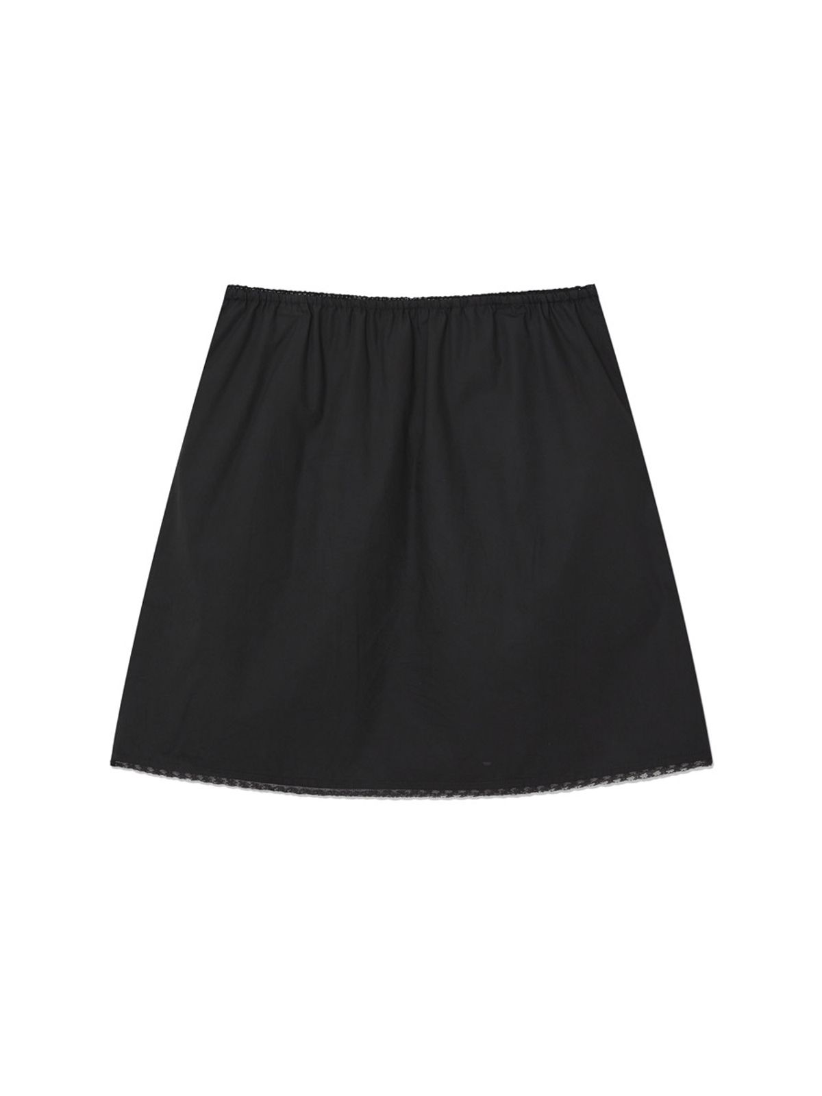 글로니(GLOWNY) G CLASSIC LACE-UP MIDI SKIRT (BLACK)