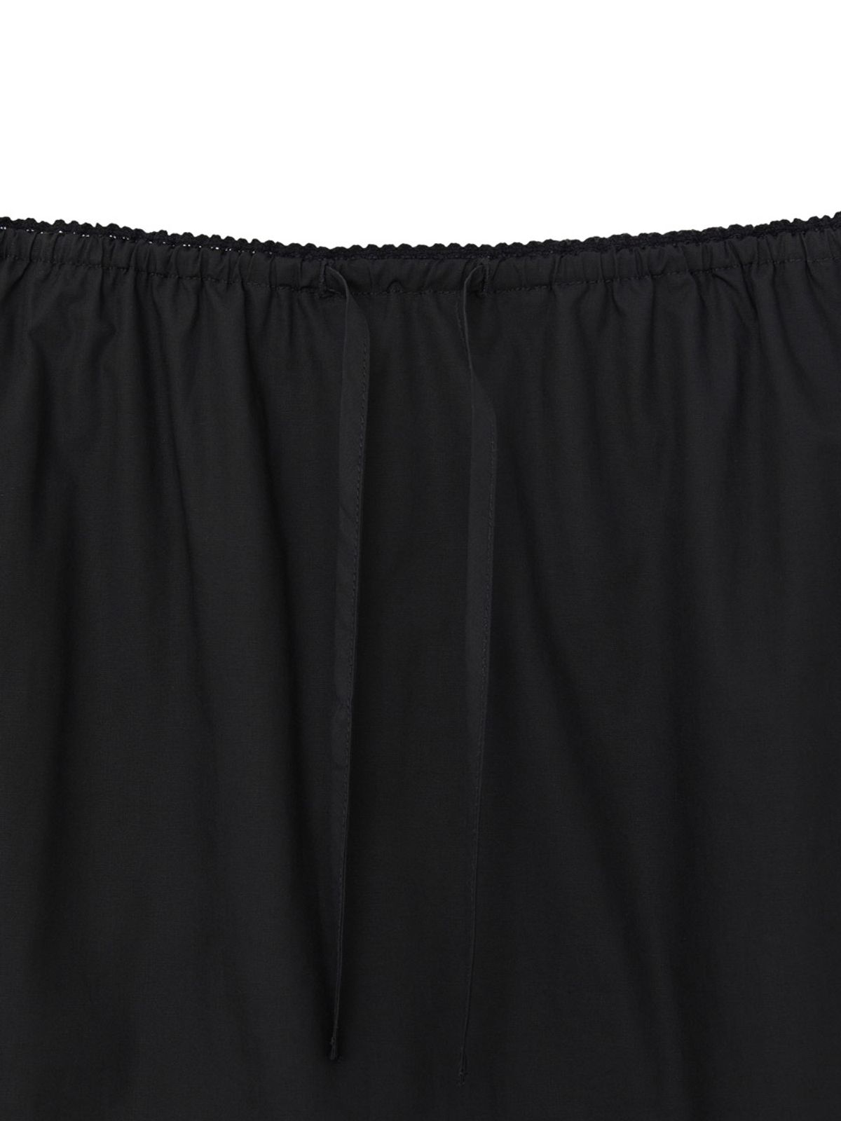글로니(GLOWNY) G CLASSIC LACE-UP MIDI SKIRT (BLACK)