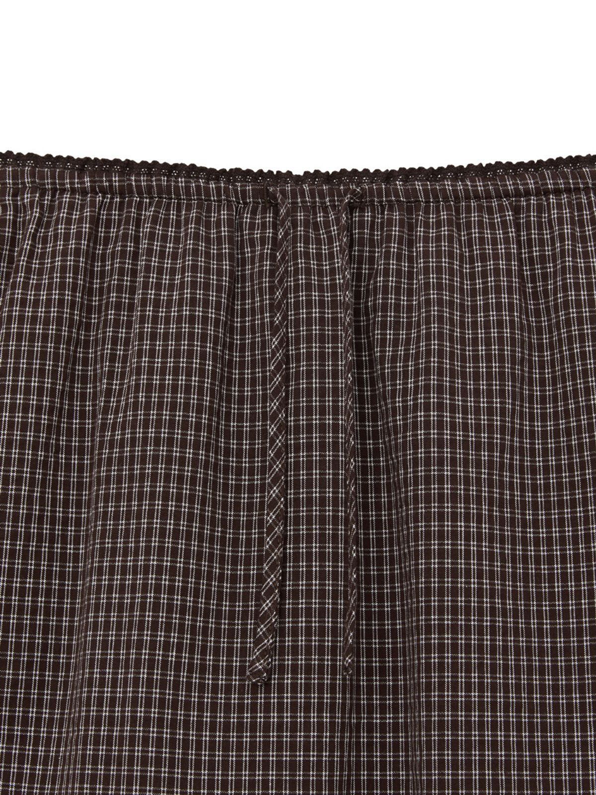 글로니(GLOWNY) G CLASSIC LACE-UP MIDI SKIRT (BROWN)