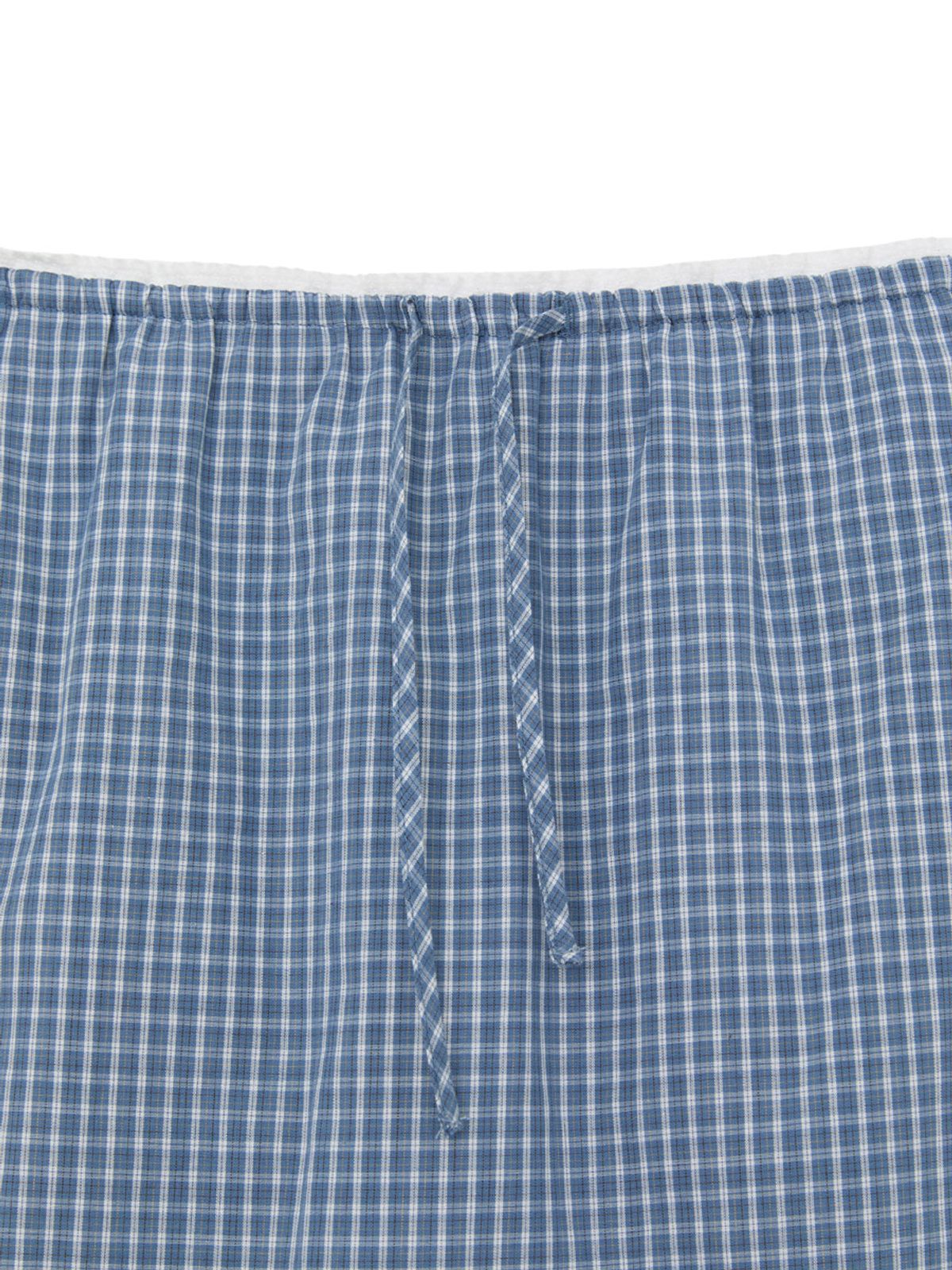 글로니(GLOWNY) G CLASSIC LACE-UP MIDI SKIRT (BLUE)
