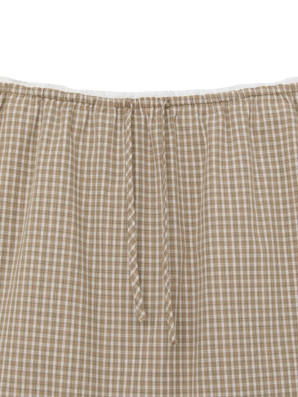 글로니(GLOWNY) G CLASSIC LACE-UP MIDI SKIRT (BEIGE)