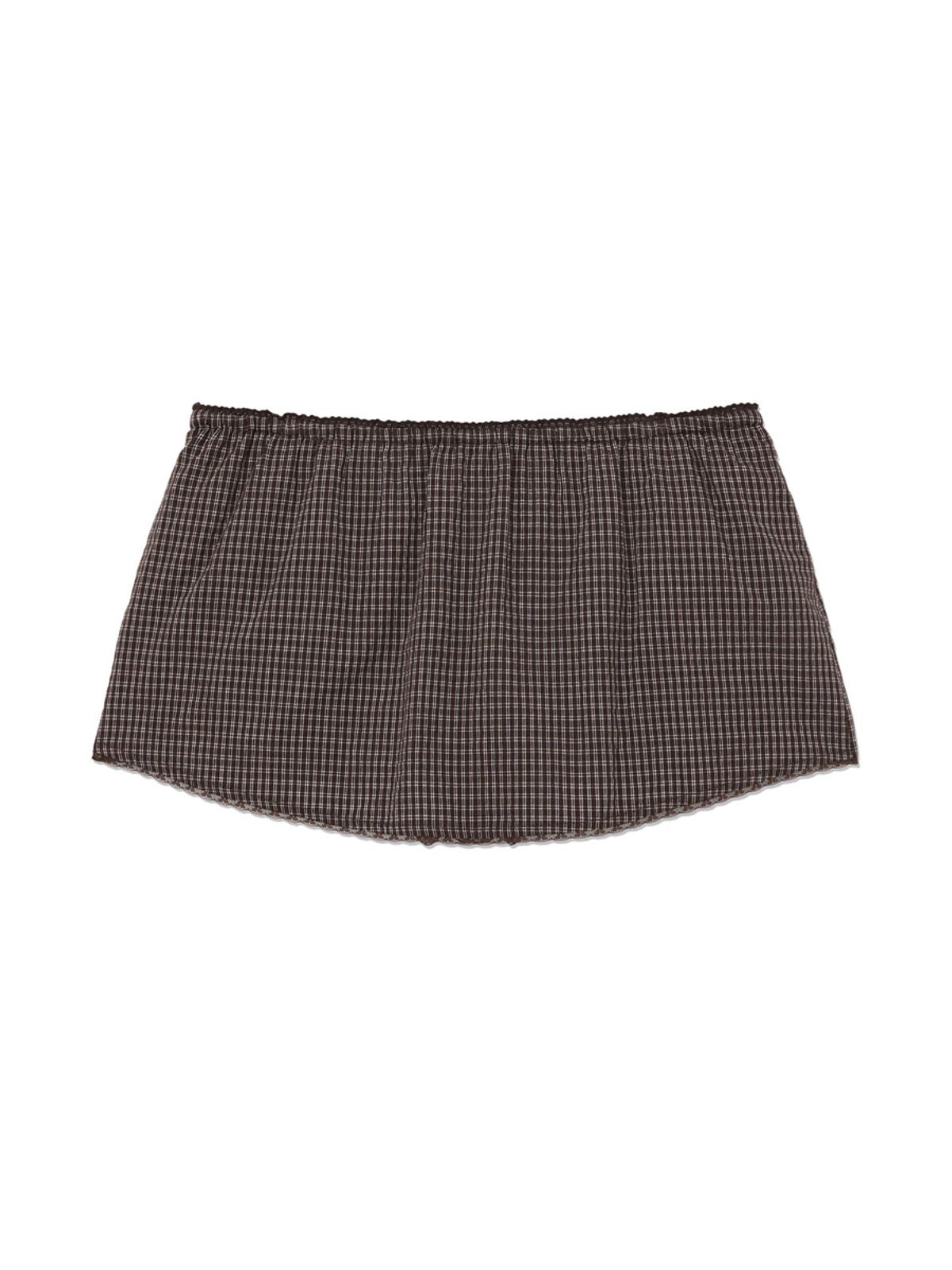 글로니(GLOWNY) G CLASSIC LACE-UP MINI SKIRT (BROWN)