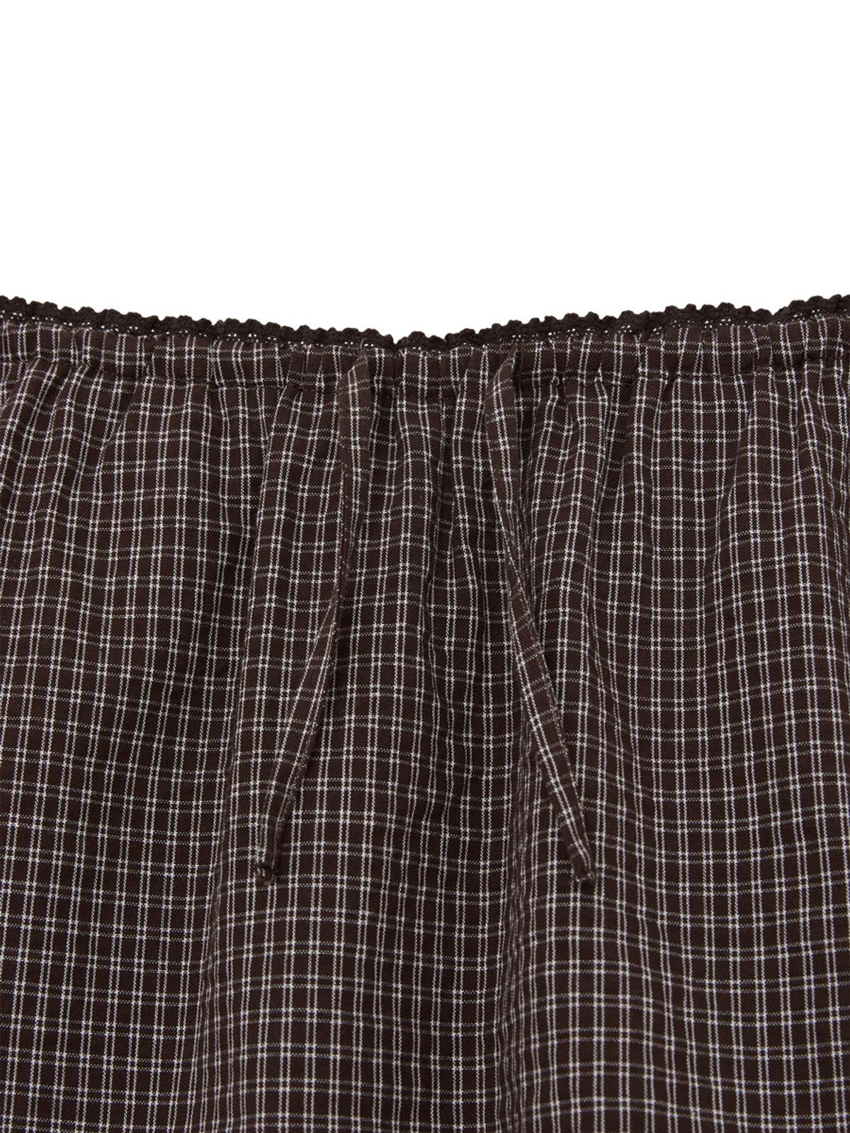 글로니(GLOWNY) G CLASSIC LACE-UP MINI SKIRT (BROWN)