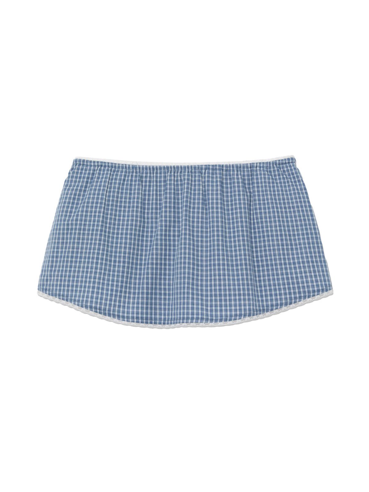 글로니(GLOWNY) G CLASSIC LACE-UP MINI SKIRT (BLUE)