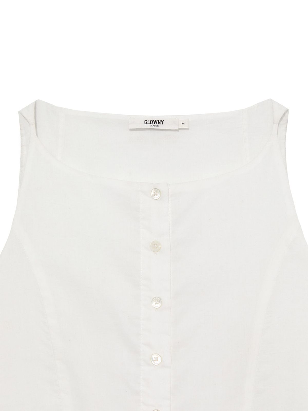 글로니(GLOWNY) G RUFFLED BUTTON BLOUSE (IVORY)