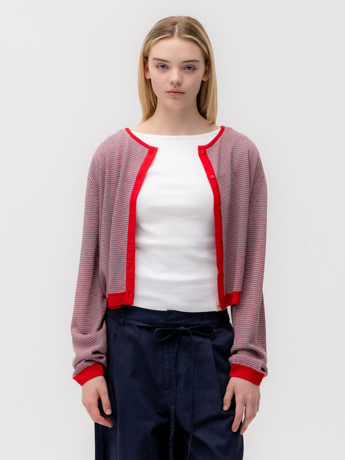 글로니(GLOWNY) G SUMMER BREEZE CARDIGAN (RED)