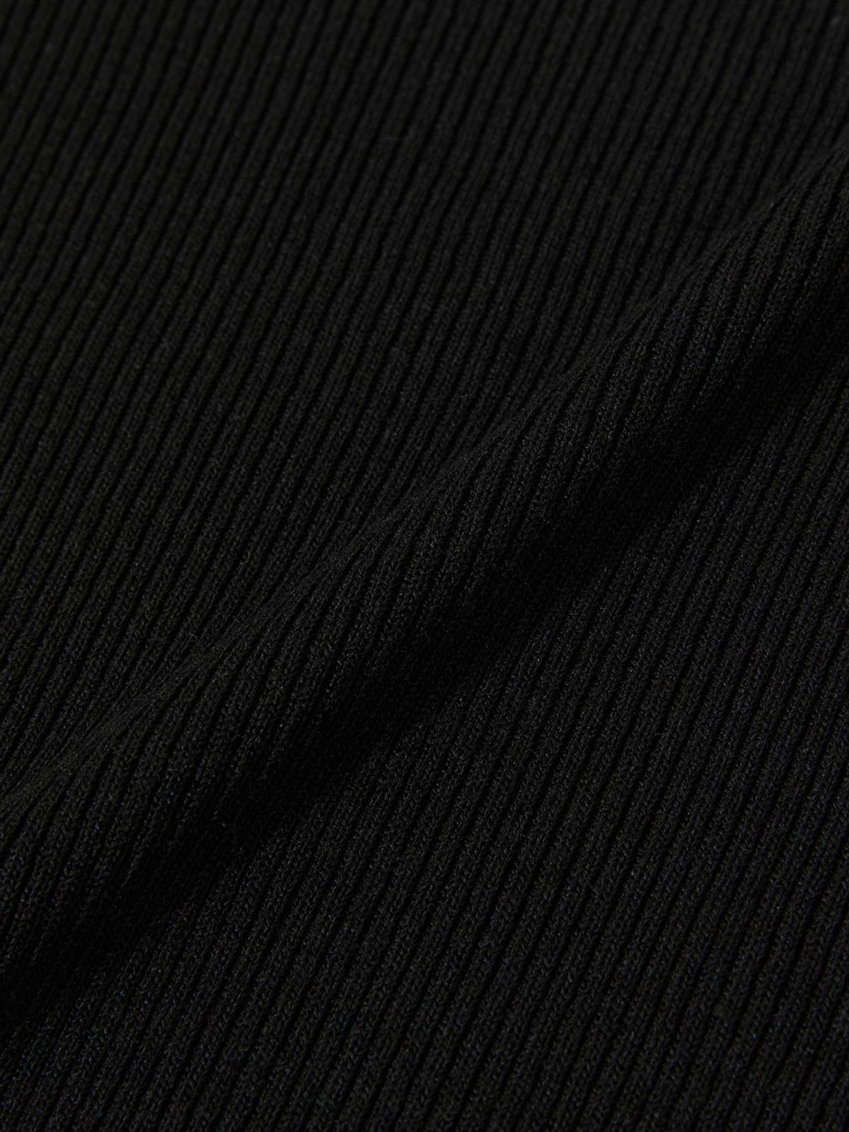 글로니(GLOWNY) G CLASSIC RIB V-NECK KNIT (BLACK)