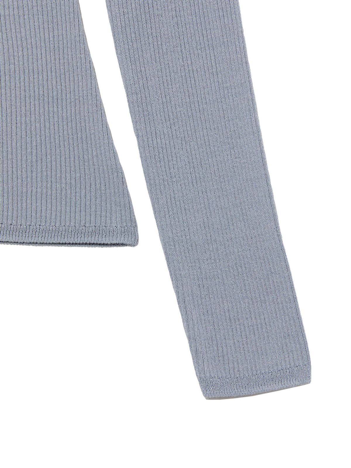 글로니(GLOWNY) G CLASSIC RIB V-NECK KNIT (BLUE)