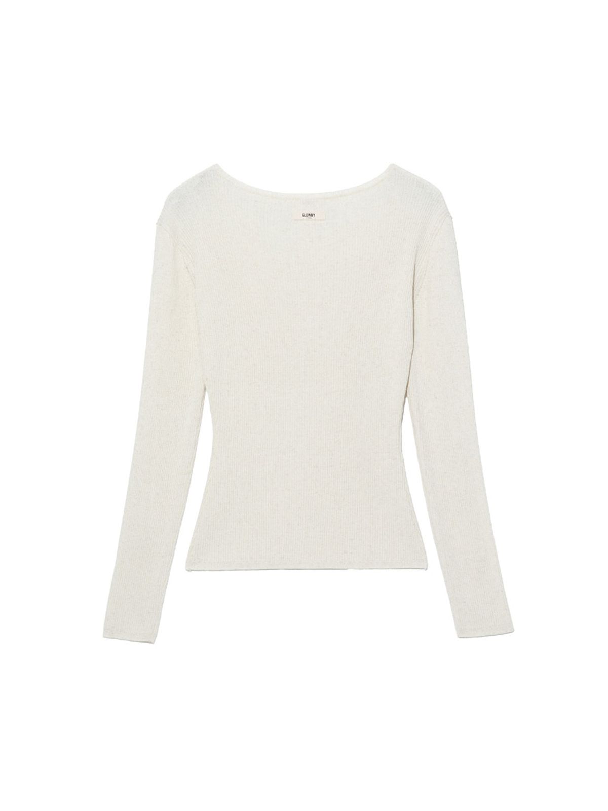 글로니(GLOWNY) G CLASSIC RIB V-NECK KNIT (OATMEAL)