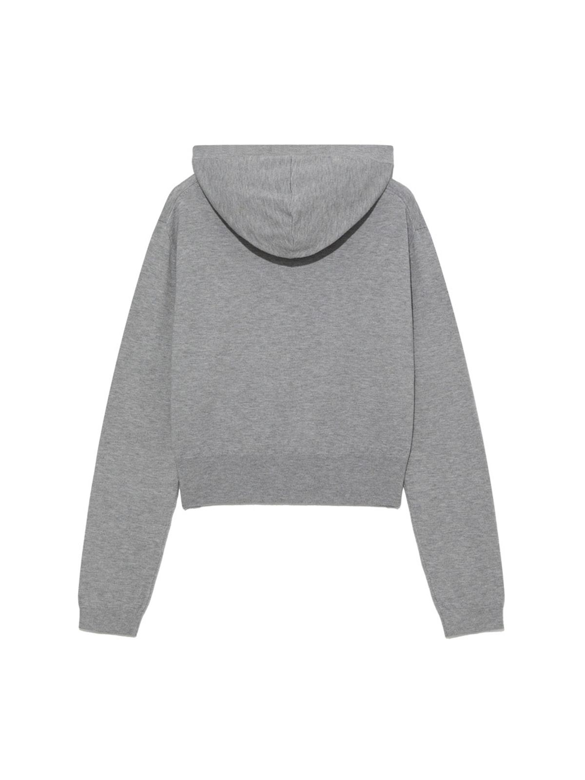 글로니(GLOWNY) G HUG V-NECK KNIT HOODIE (MELANGE GRAY)