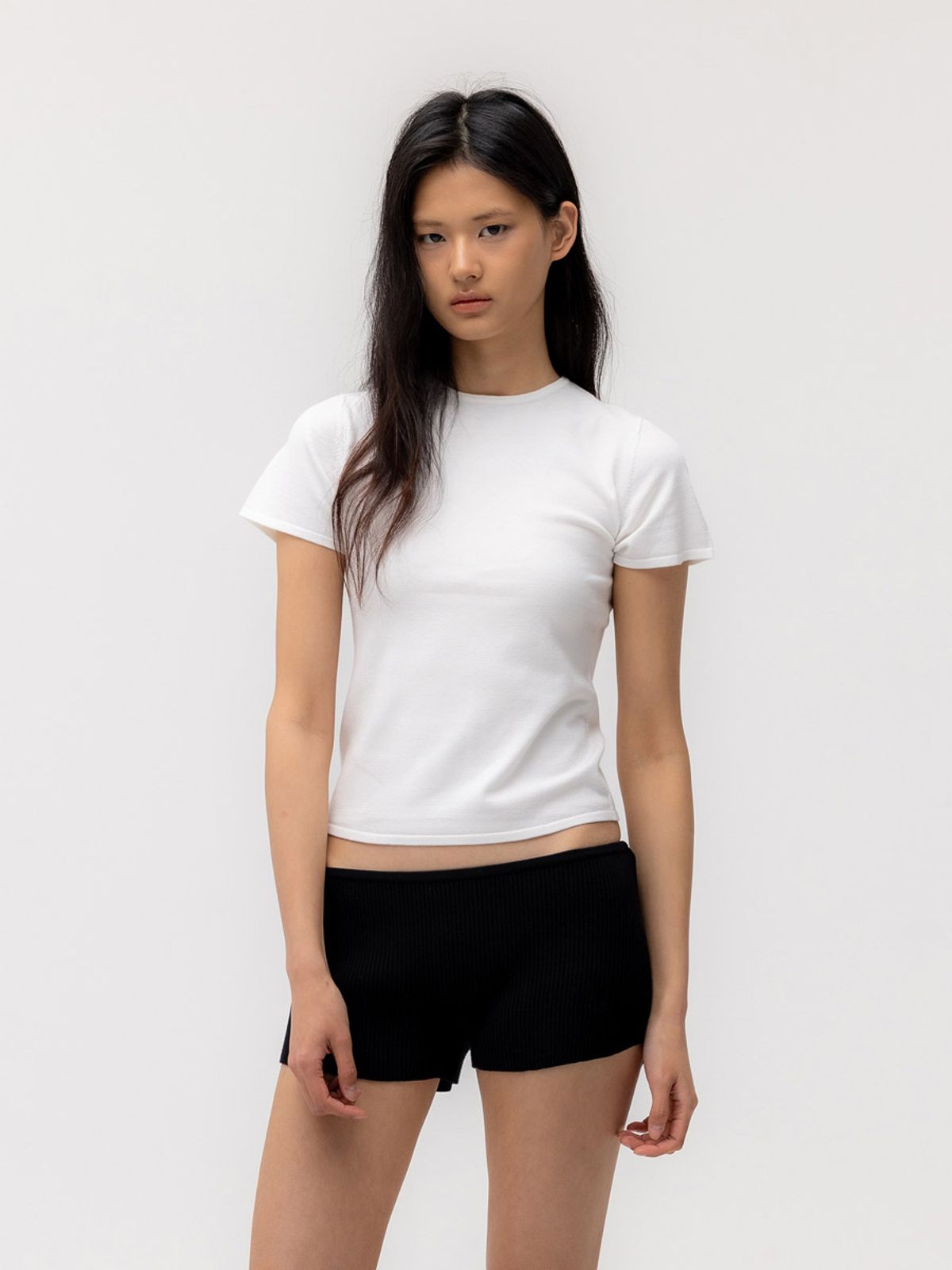 글로니(GLOWNY) G BABY KNIT TEE (WHITE)