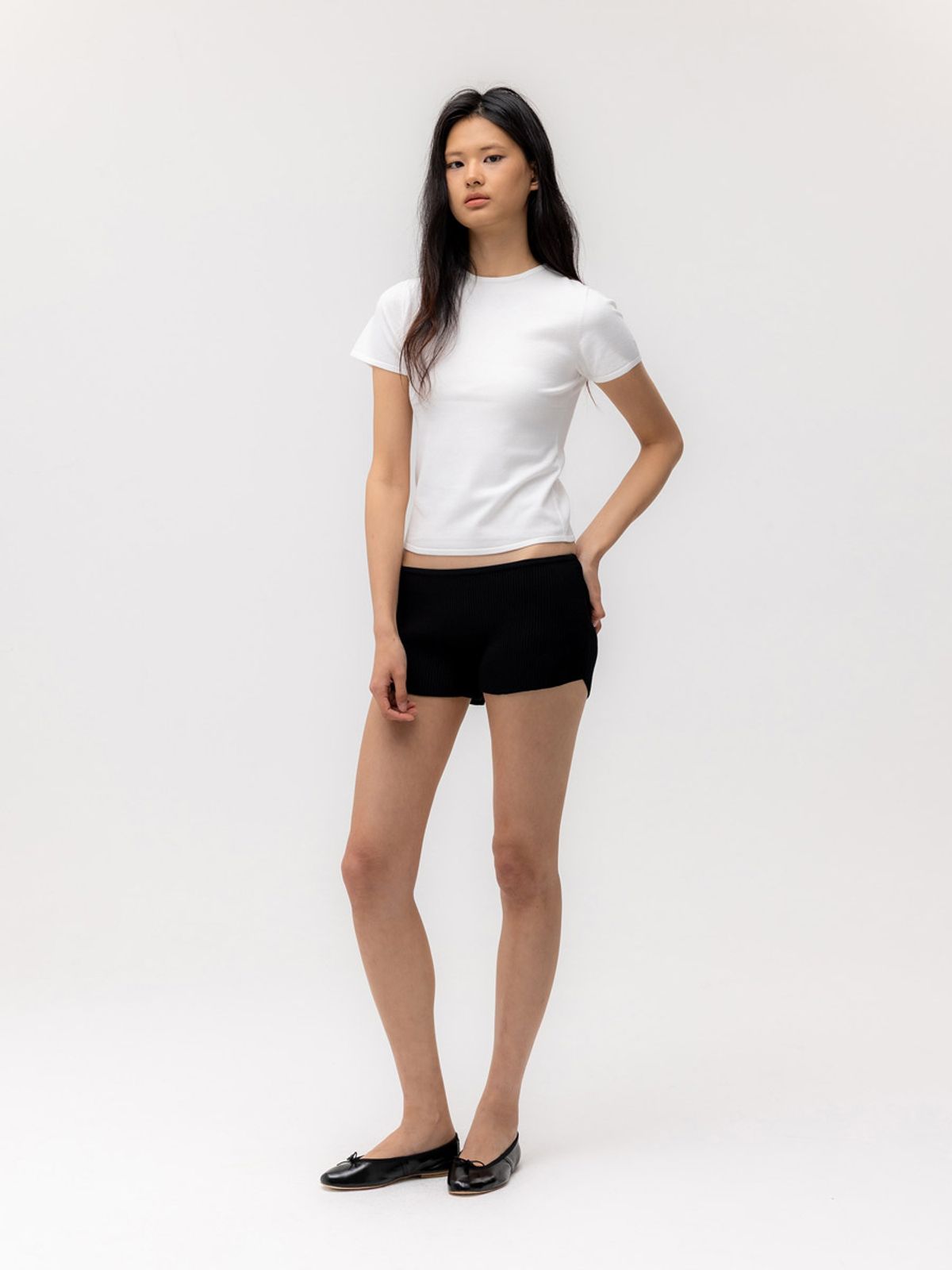 글로니(GLOWNY) G BABY KNIT TEE (WHITE)