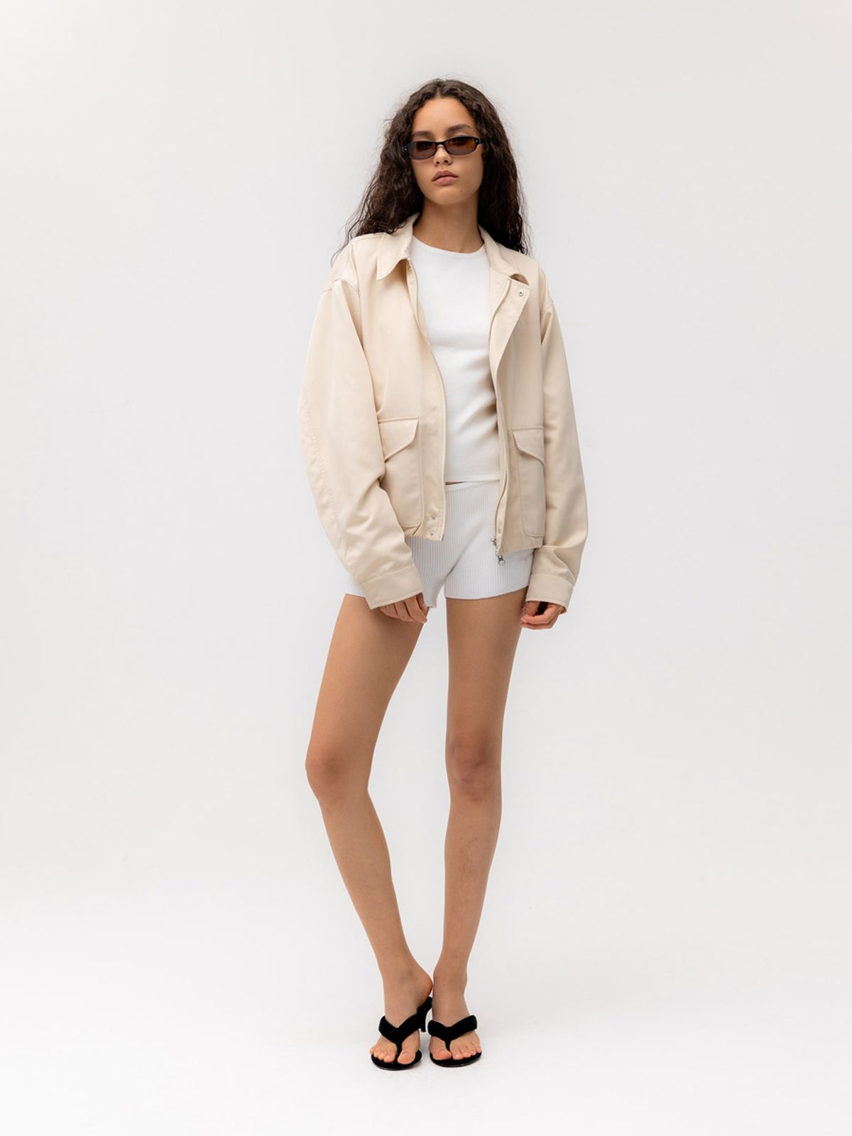 글로니(GLOWNY) G KNIT REST SHORTS (WHITE)
