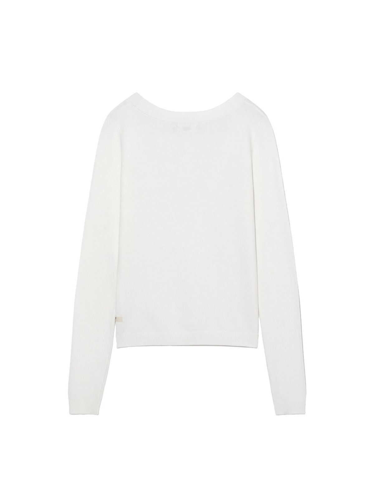 글로니(GLOWNY) G DEEP V-NECK KNIT (WHITE)