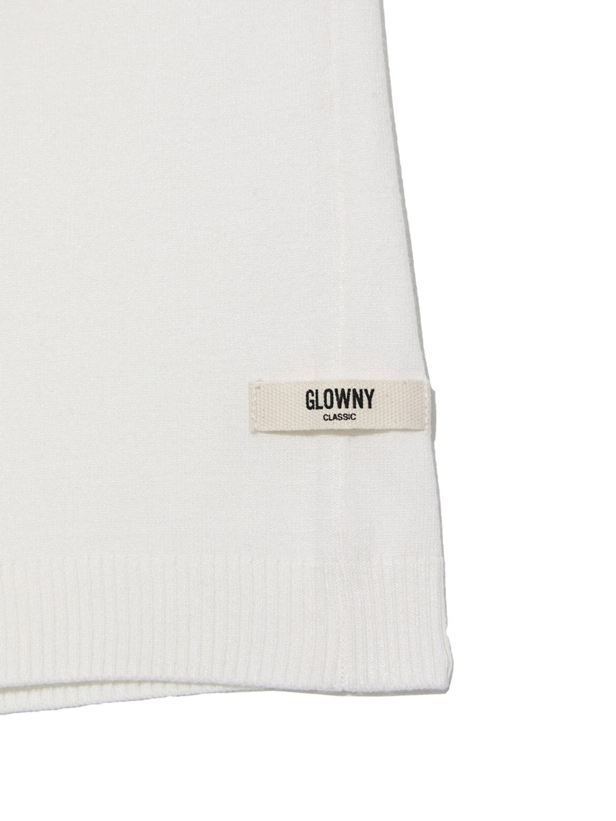 글로니(GLOWNY) G DEEP V-NECK KNIT (WHITE)