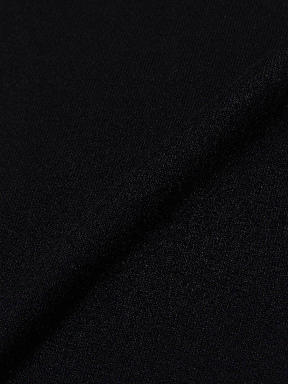 글로니(GLOWNY) 3/4 BUTTON FLY KNIT TEE (BLACK)