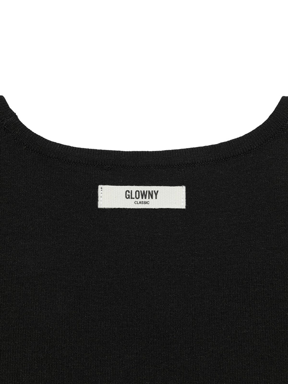 글로니(GLOWNY) G REST KNIT SLEEVELESS (BLACK)