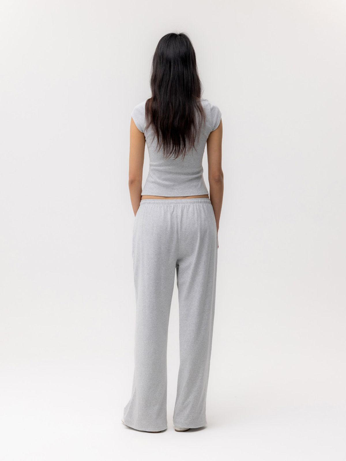 글로니(GLOWNY) G COMFORT STRING PANTS (MELANGE GRAY)
