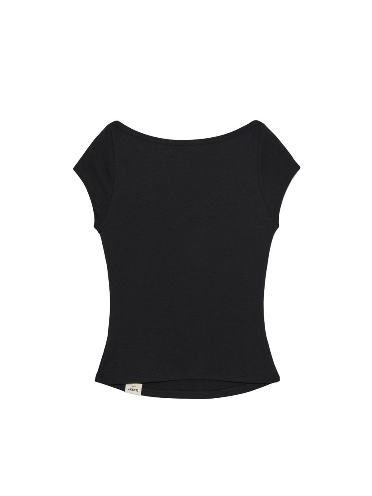 글로니(GLOWNY) G CLASSIC BOAT NECK TEE (BLACK)