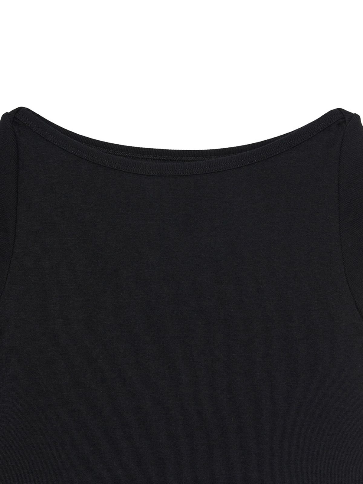 글로니(GLOWNY) G CLASSIC BOAT NECK TEE (BLACK)