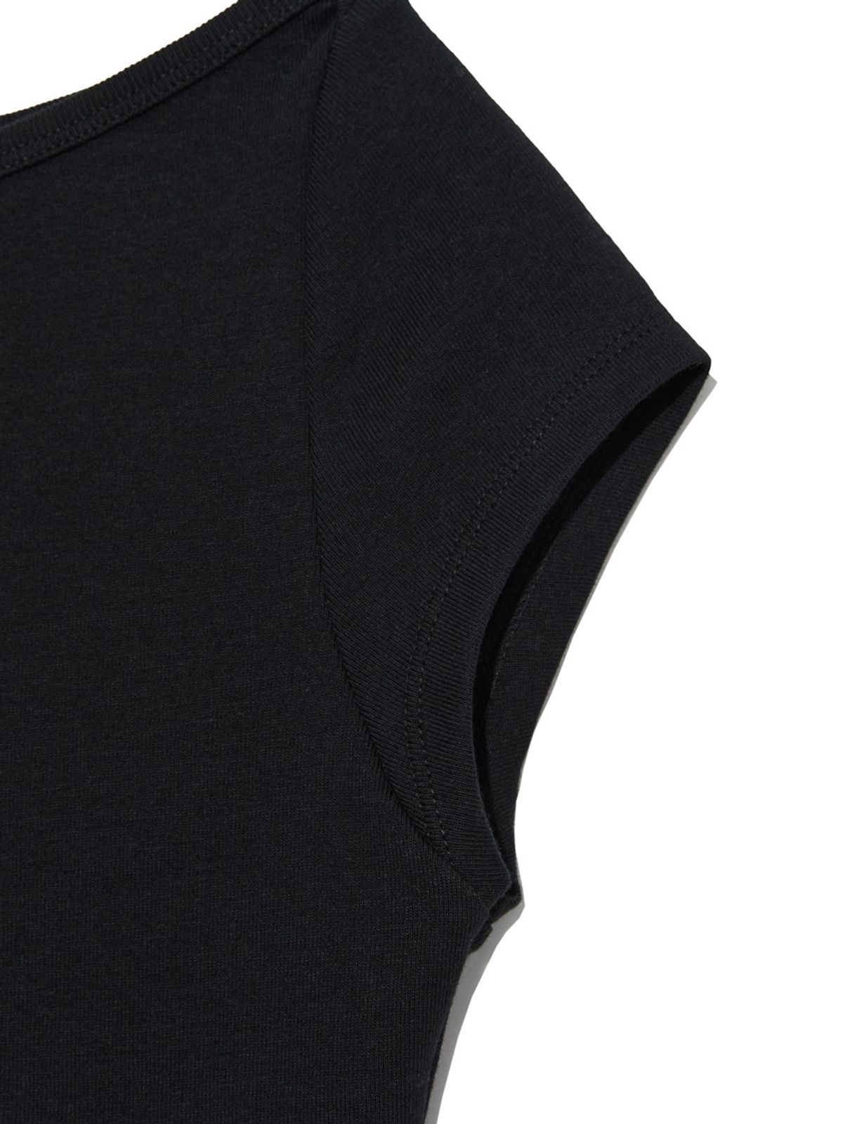 글로니(GLOWNY) G CLASSIC BOAT NECK TEE (BLACK)