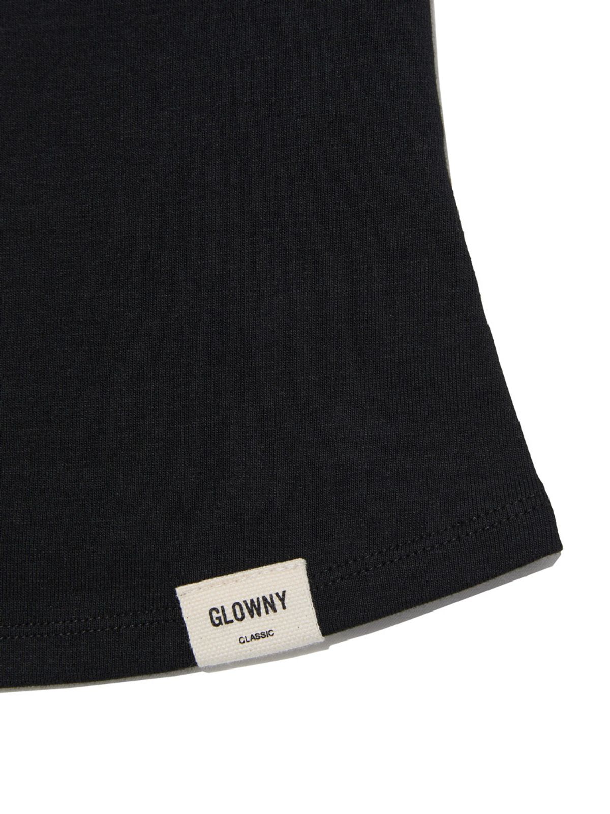 글로니(GLOWNY) G CLASSIC BOAT NECK TEE (BLACK)