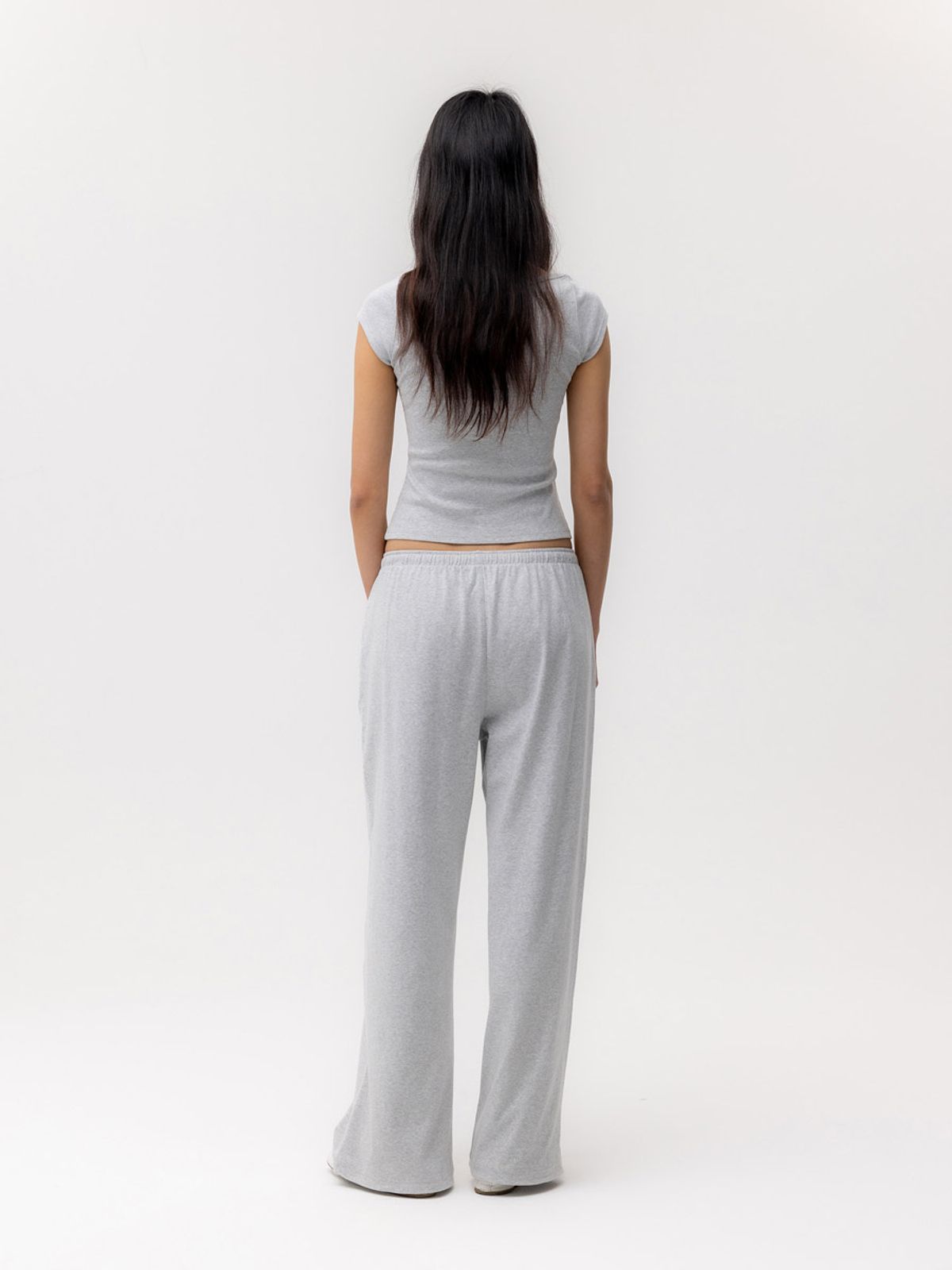 글로니(GLOWNY) G CLASSIC BOAT NECK TEE (MELANGE GRAY)