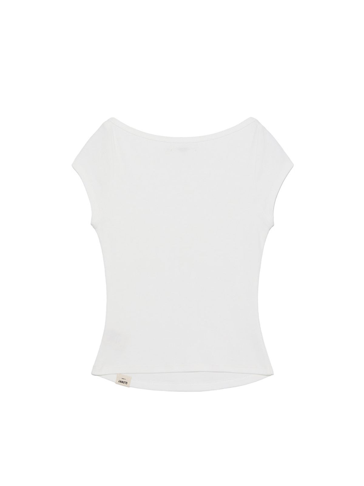 글로니(GLOWNY) G CLASSIC BOAT NECK TEE (WHITE)