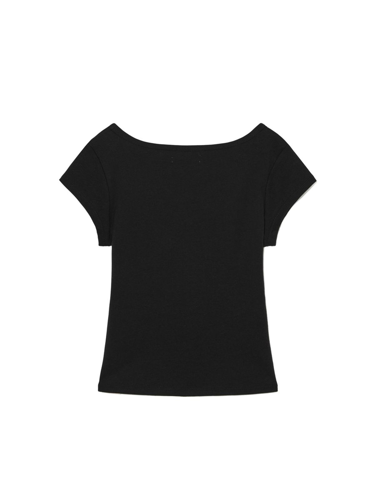 글로니(GLOWNY) G DEEP SCOOP TEE (BLACK)