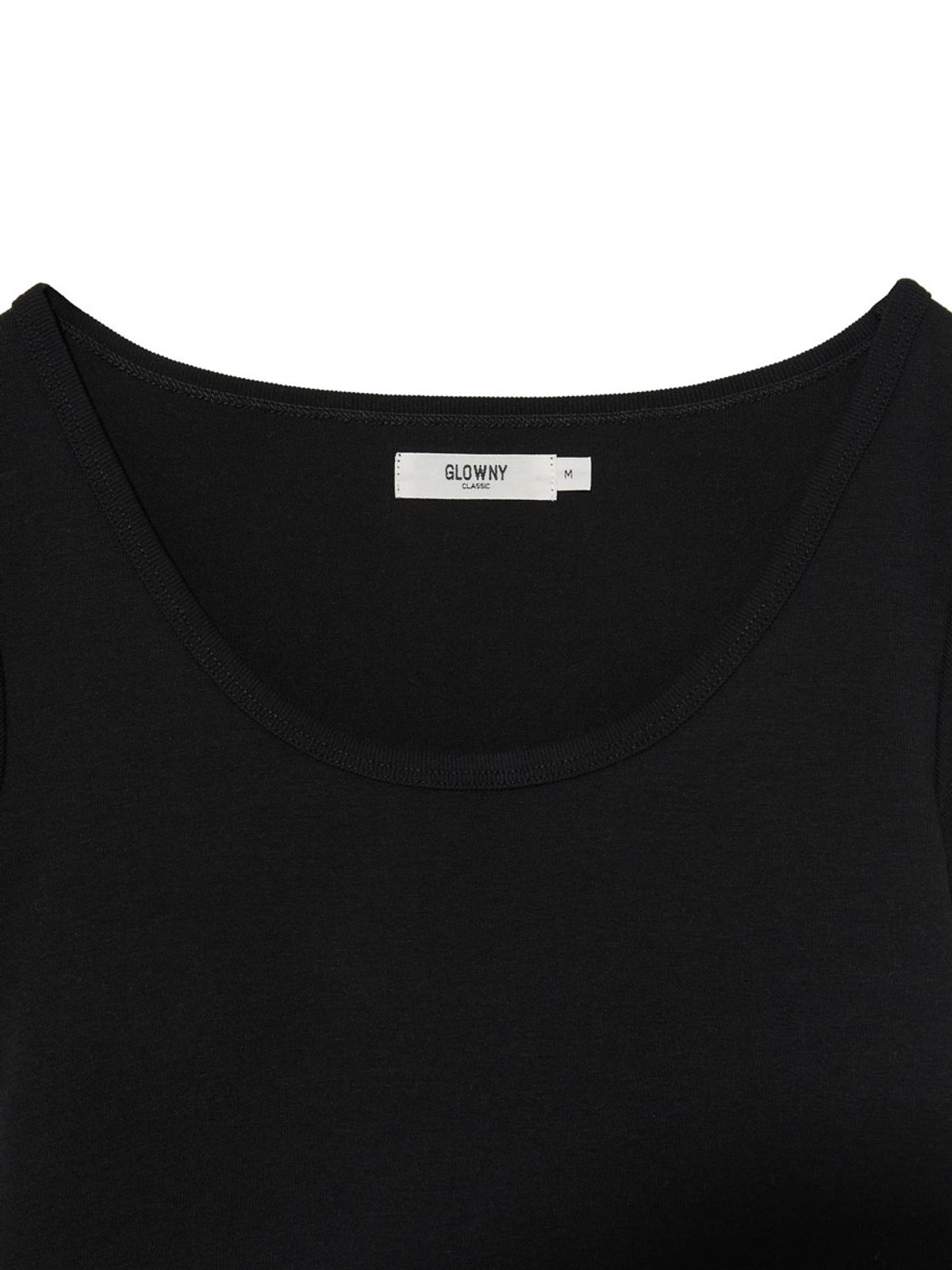 글로니(GLOWNY) G DEEP SCOOP TEE (BLACK)