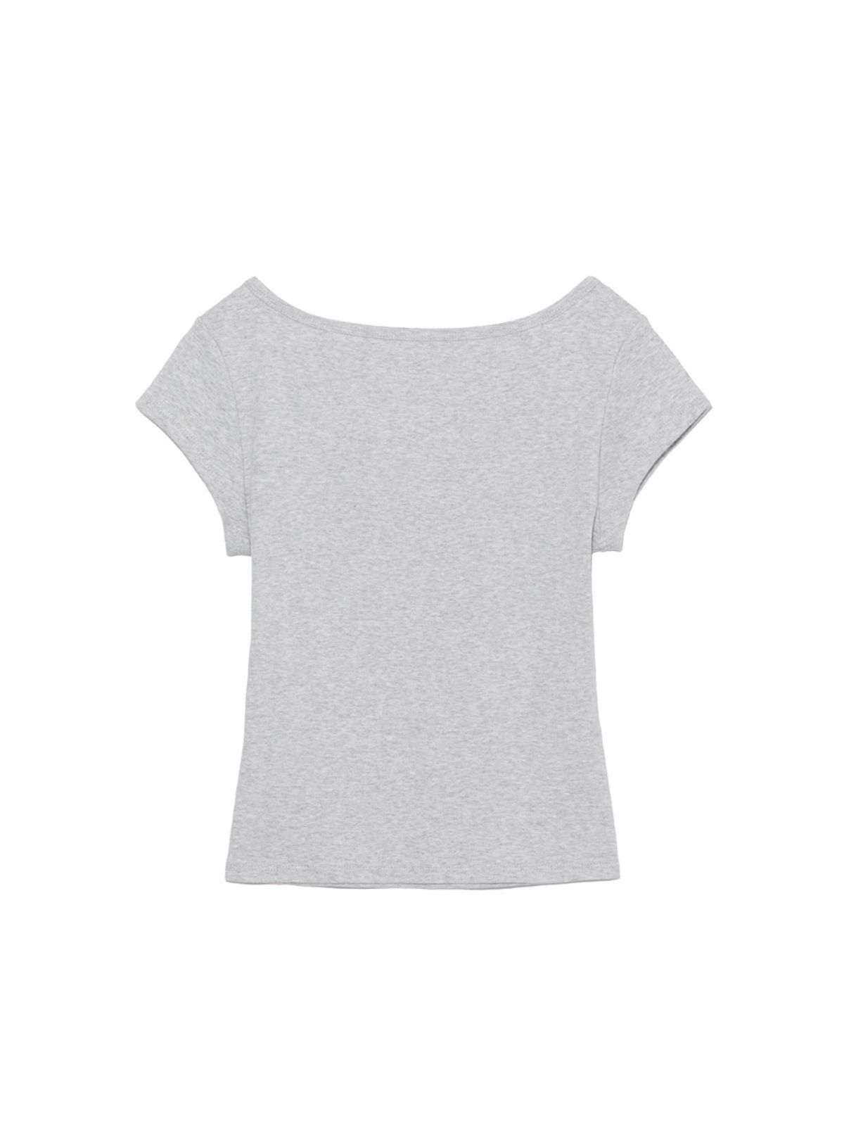 글로니(GLOWNY) G DEEP SCOOP TEE (MELANGE GRAY)