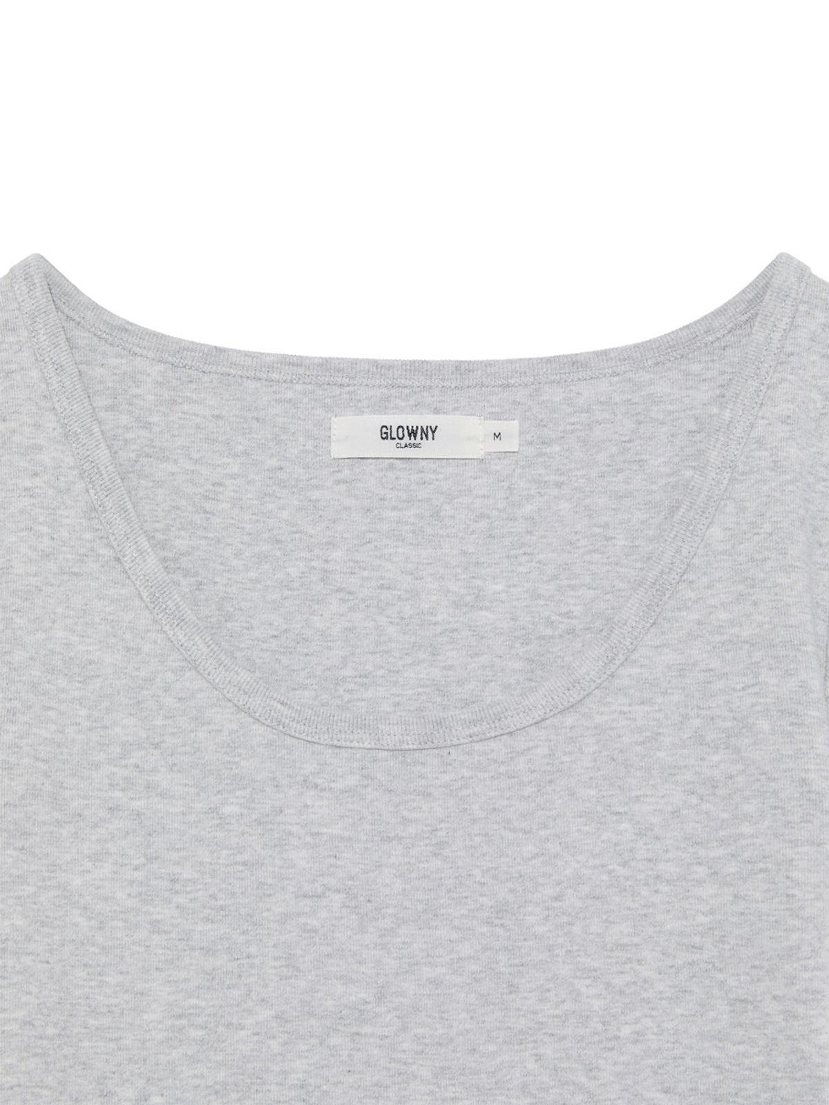 글로니(GLOWNY) G DEEP SCOOP TEE (MELANGE GRAY)