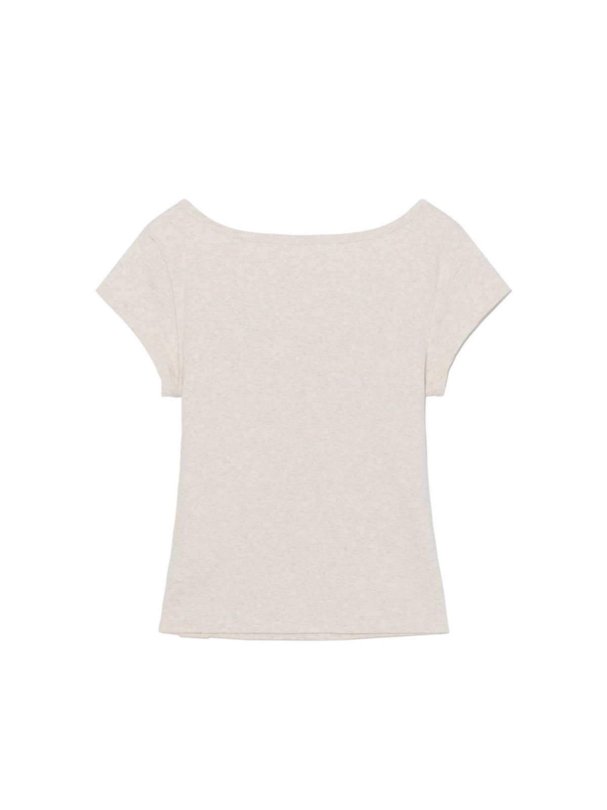 글로니(GLOWNY) G DEEP SCOOP TEE (OATMEAL)